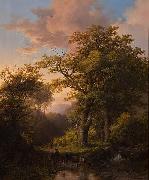 Johann Bernhard Klombeck A Forest Scene oil on canvas